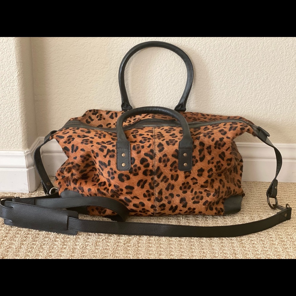 Leopard Calf Hair Duffle Bag Potterybarn